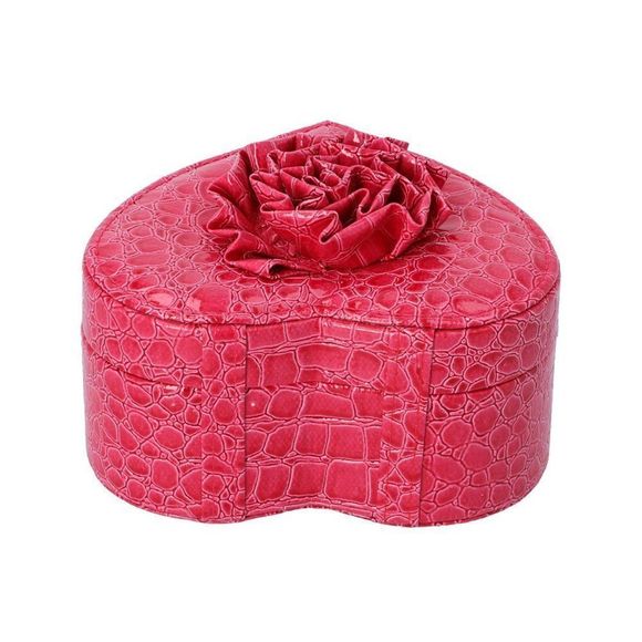 Heart Shaped Jewelry Box with 3D Rose Top - Picture 5 of 6